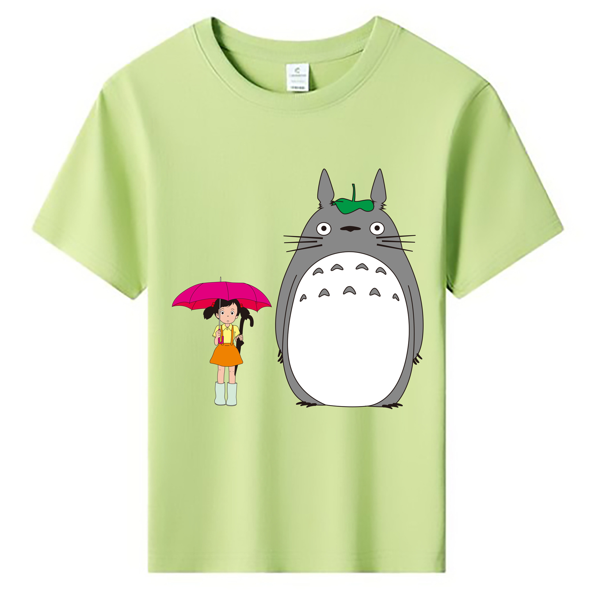 （画像用） となりのトトロ 草壁メイ 草壁サツキ My Neighbor Totoro Satsuki Kusakabe Mei Kusakabe 綿100％キッズTシャツ（フロントプリント）